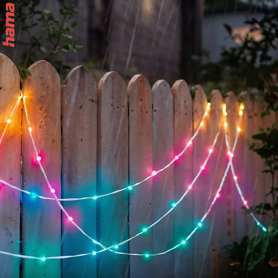 Hama SMART WiFi svetelná reťaz, 100 LED, von./vnút. použitie, nastavenie farieb, stmievanie, 10 m