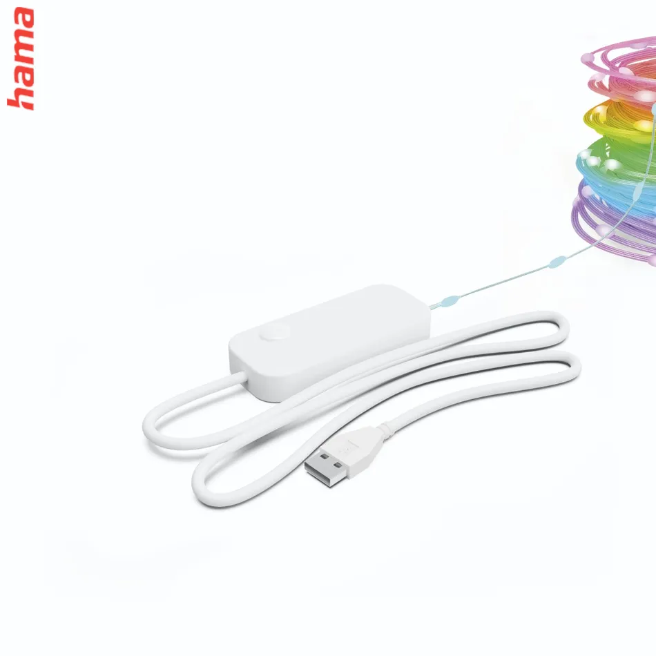 Hama SMART WiFi svetelná reťaz, 100 LED, von./vnút. použitie, nastavenie farieb, stmievanie, 10 m