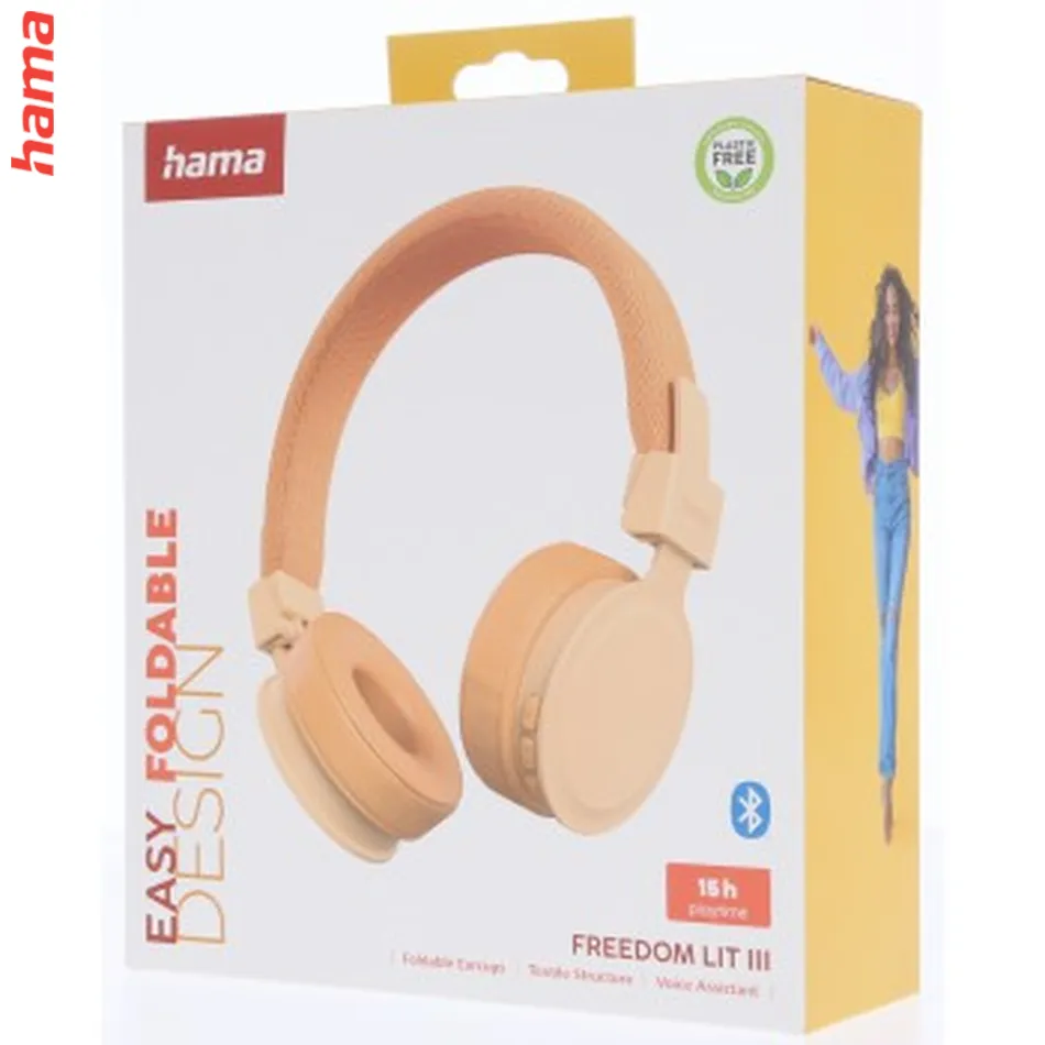 Hama Bluetooth slúchadlá Freedom Lit III, on-ear, oranžové
