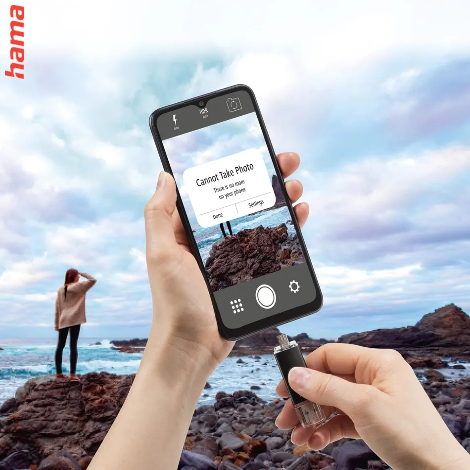 Hama flashPen Laeta Twin, USB 3.0, 128 GB, 40 MB/s, čierny