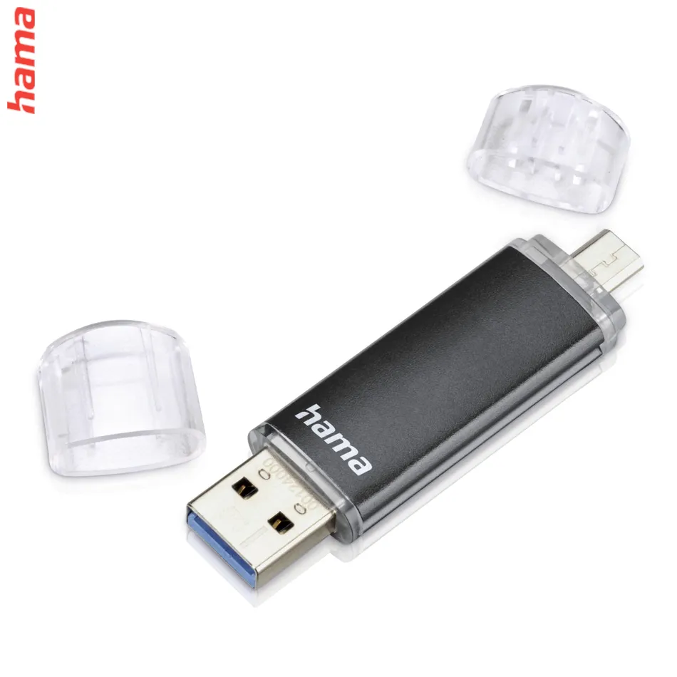 Hama flashPen Laeta Twin, USB 3.0, 128 GB, 40 MB/s, čierny