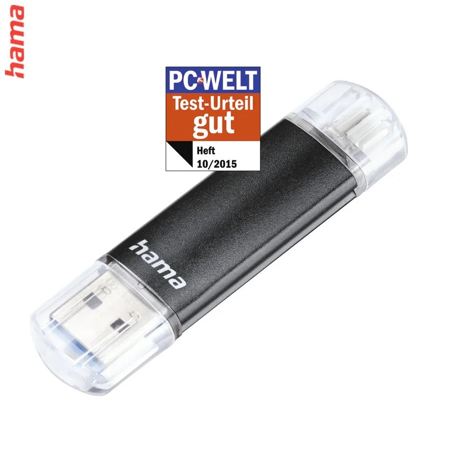 Hama flashPen Laeta Twin, USB 3.0, 64 GB, 40 MB/s, čierny