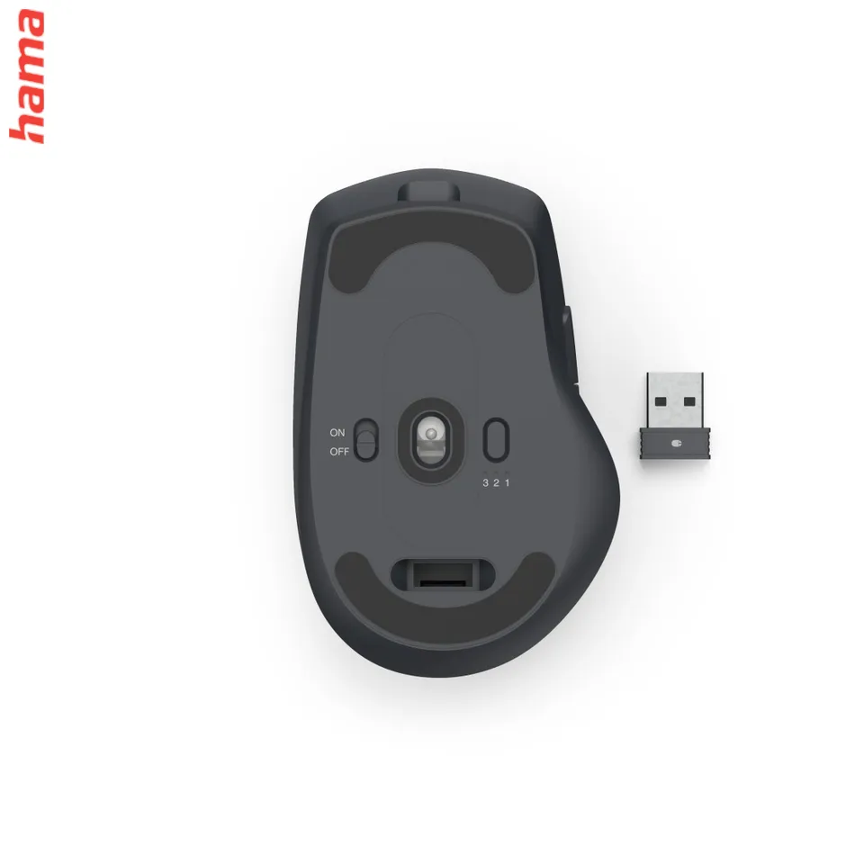 Hama bezdrôtová Multi Device myš WM-800, nabíjacia, tichá, šedá