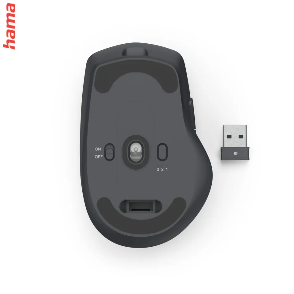 Hama bezdrôtová Multi Device myš WM-800, nabíjacia, tichá, šedá