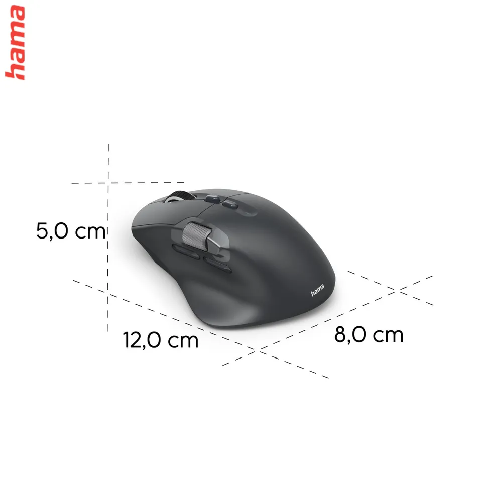 Hama bezdrôtová Multi Device myš WM-900, nabíjacia, tichá, podsvietená