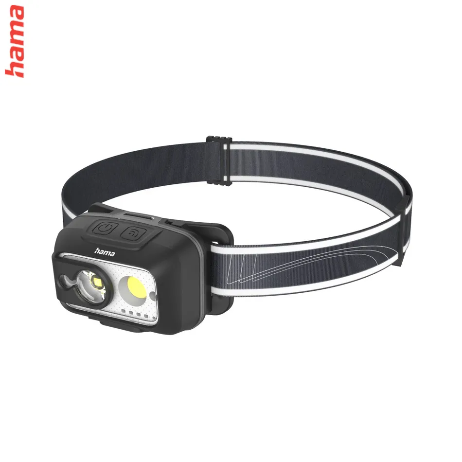 Hama HL500-C, LED čelovka, nabíjateľná, svietivosť 500 lm, dosvit 110 m, IP44