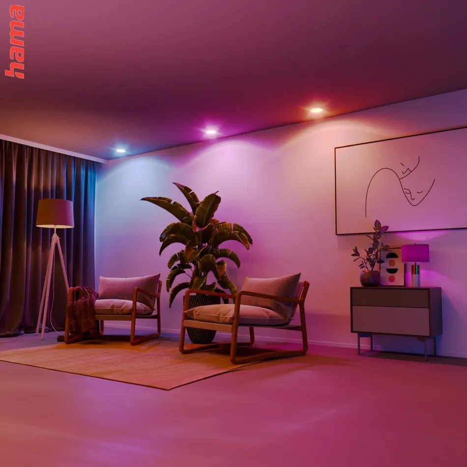 Hama SMART WiFi LED žiarovka, Matter, E27, G95 Filament, guľa, RGBW, stmievateľná, appka