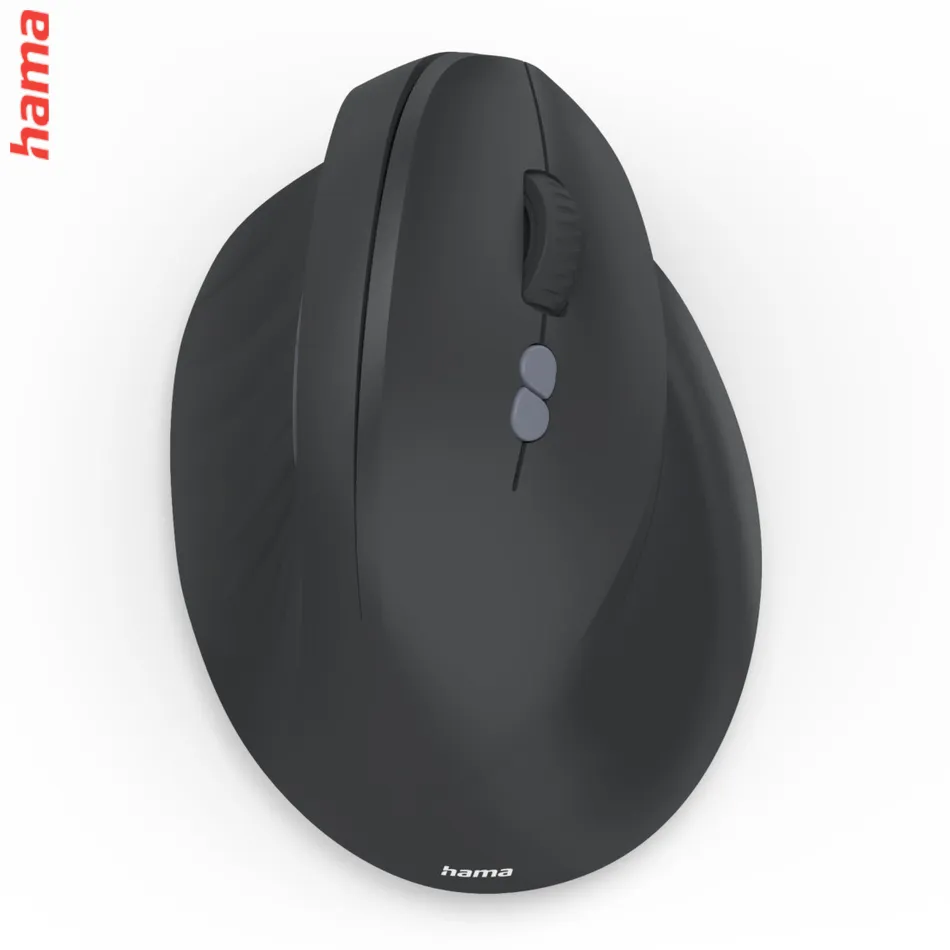 Hama vertikálna ergonomická bezdrôtová myš EWM-500R, pre pravákov, čierna