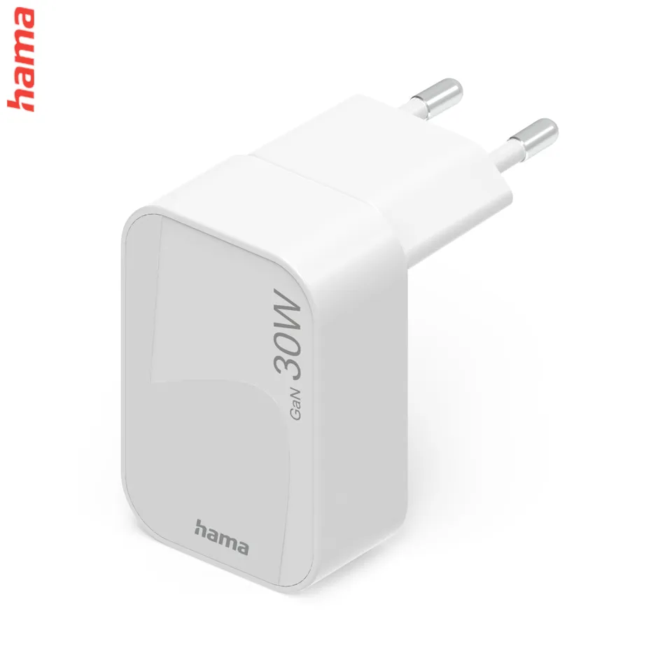 Hama rýchla USB nabíjačka GaN, USB-C PD/QC 30 W, skladacia