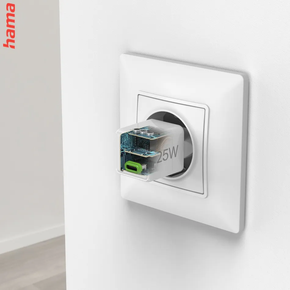 Hama rýchla USB nabíjačka, USB-C PD/QC 25 W, super-mini