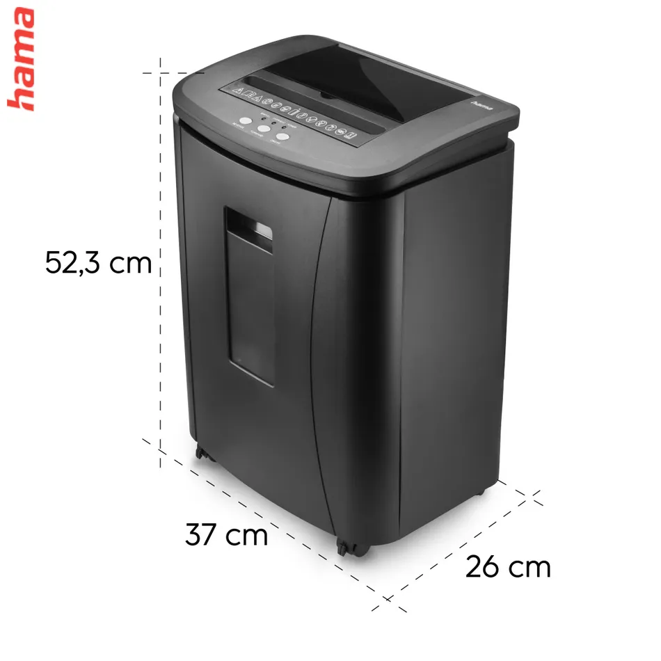 Hama Safe Auto M1200, skartovačka, micro rez, automat. podávač, 120 listov, bezp. úroveň P4 T4 E3