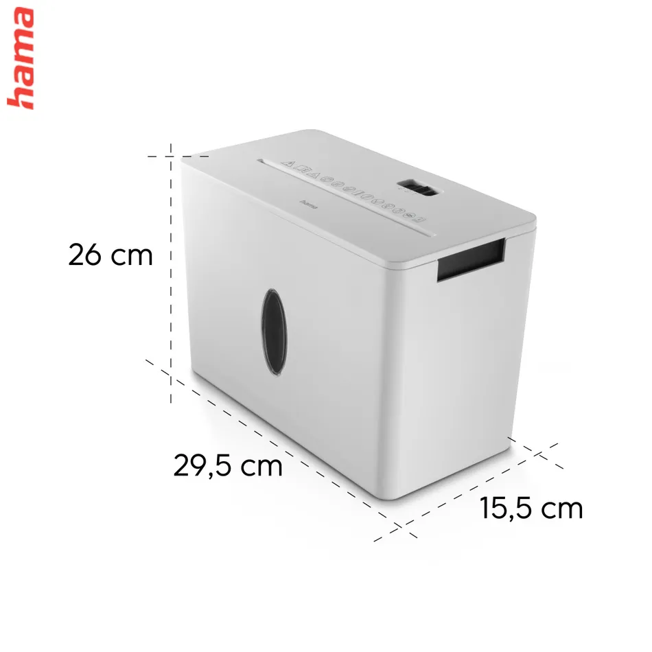Hama Safe X40B, skartovačka, krížový rez, 4 lisy, bezpečnostná úroveň P4 T4 E3, biela