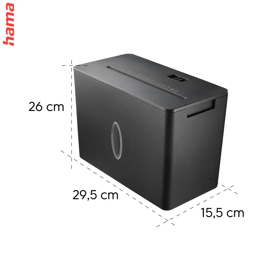 Hama Safe X40B, skartovačka, krížový rez, 4 lisy, bezpečnostná úroveň P4 T4 E3, čierna