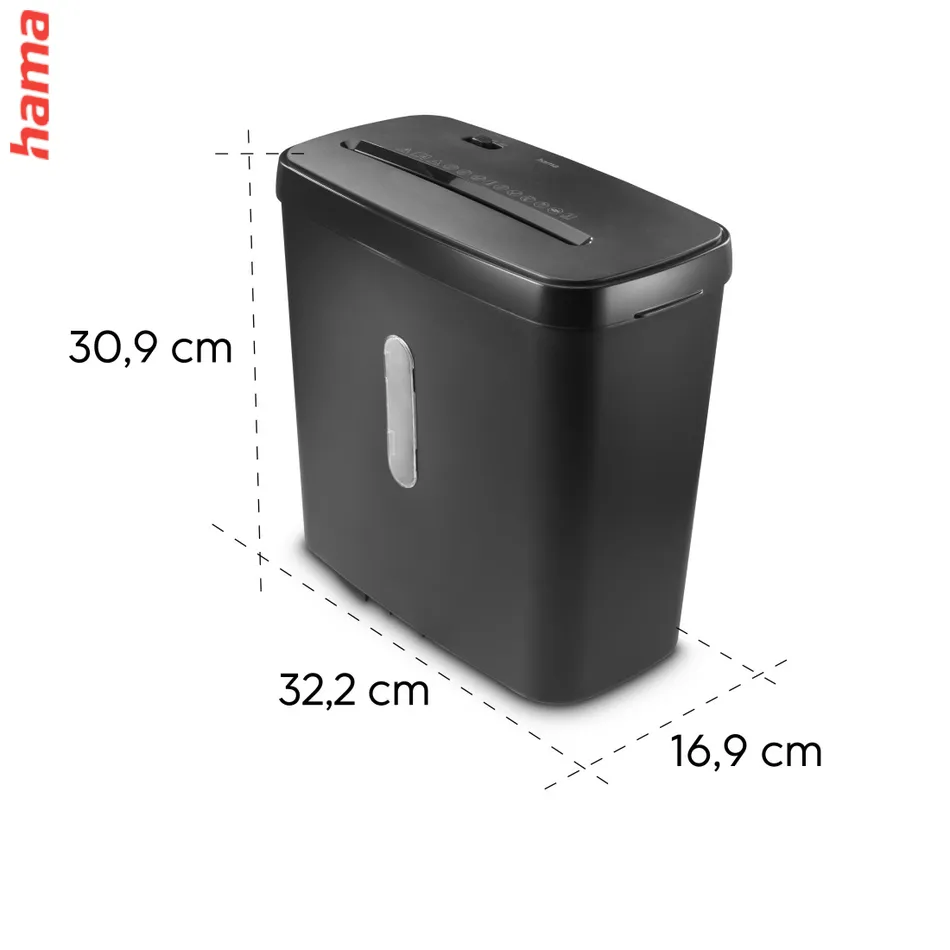 Hama Safe X50, skartovačka, krížový rez, 5 listov, bezpečnostná úroveň P4 T4 E3