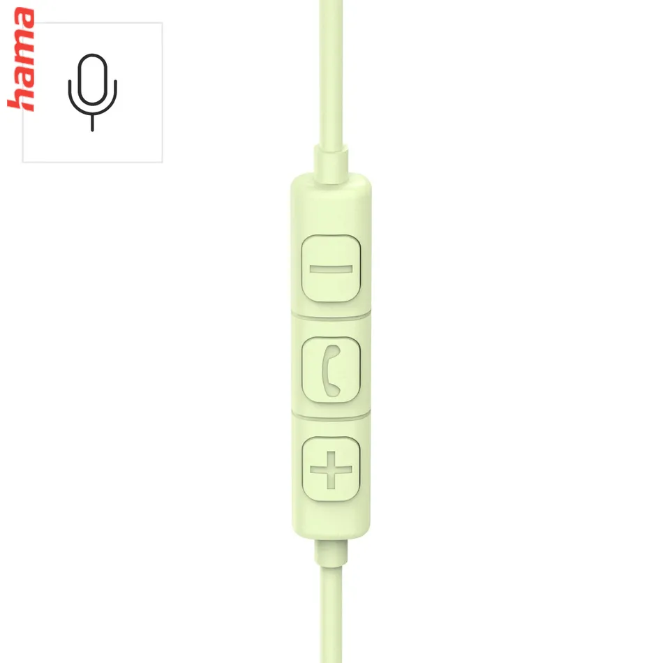 Hama USB-C slúchadlá s mikrofónom Fun C, uzavreté, zelené