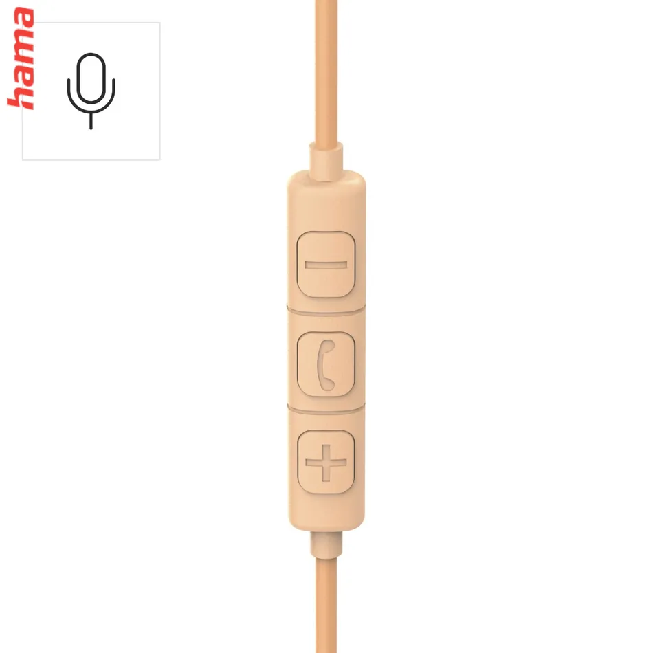 Hama USB-C slúchadlá s mikrofónom Fun C, uzavreté, oranžové