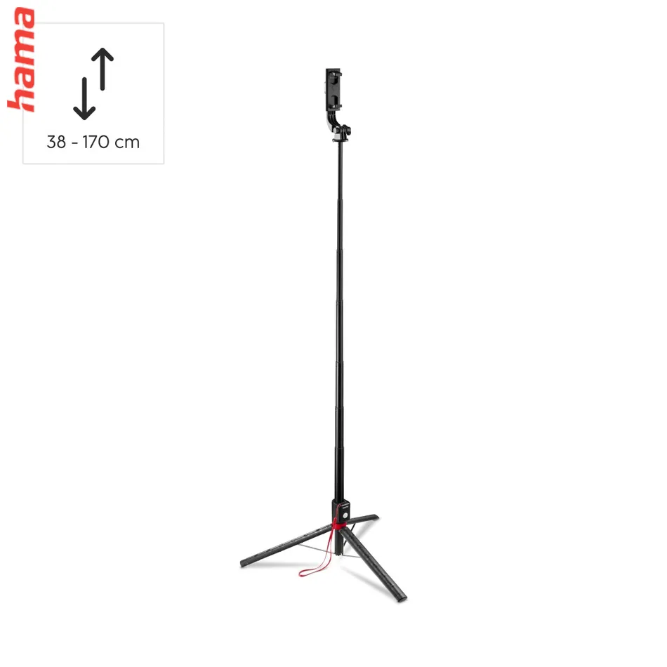 Hama Fancy Stand 170 II, selfie tyčka a statív pre telefón, Bluetooth diaľková spúšť