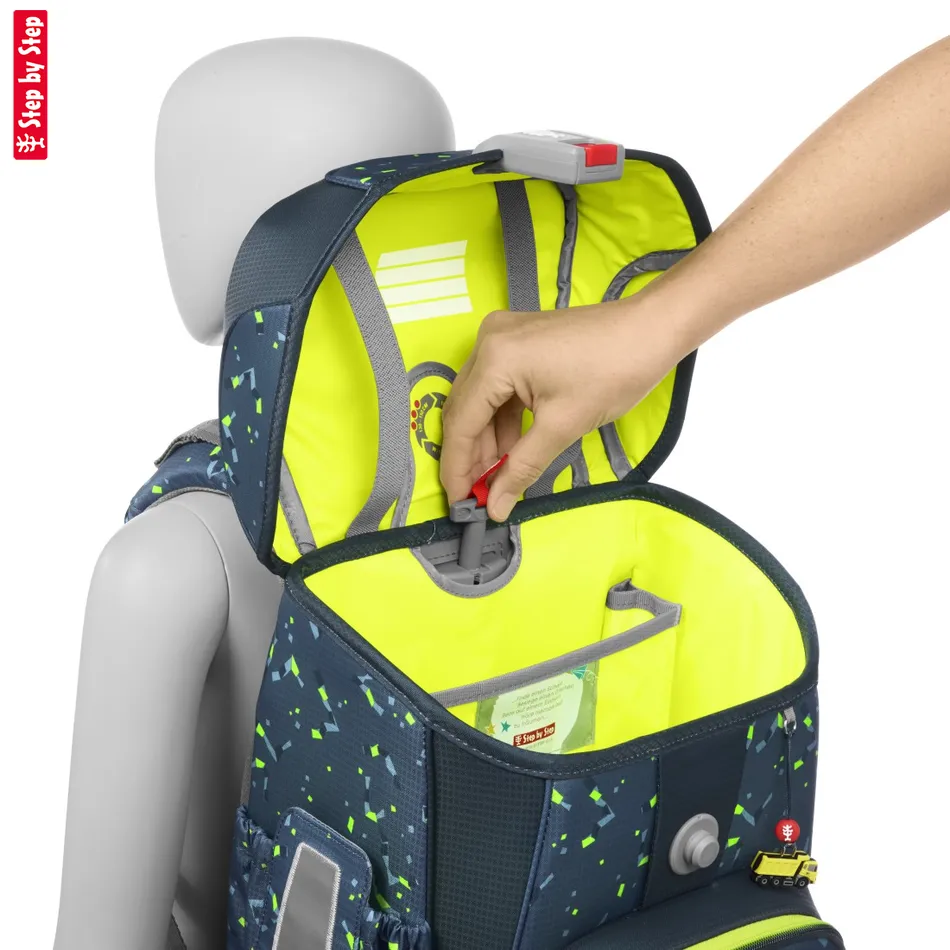 Školská aktovka Step by Step CLOUD, Bagger Rocco – 5-dielny set, AGR certifikát