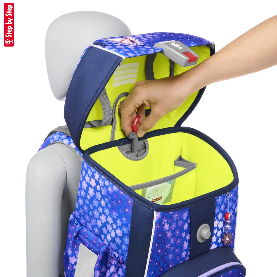 Školská aktovka-taška Step by Step GIANT, Butterfly Maja - 5-dielny set, AGR certifikát