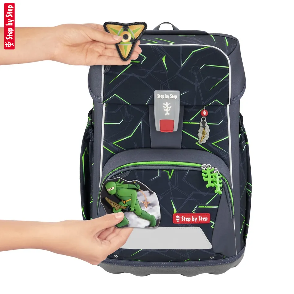 Školská aktovka-taška Step by Step GIANT, Ninja Kimo - 5-dielny set, AGR certifikát