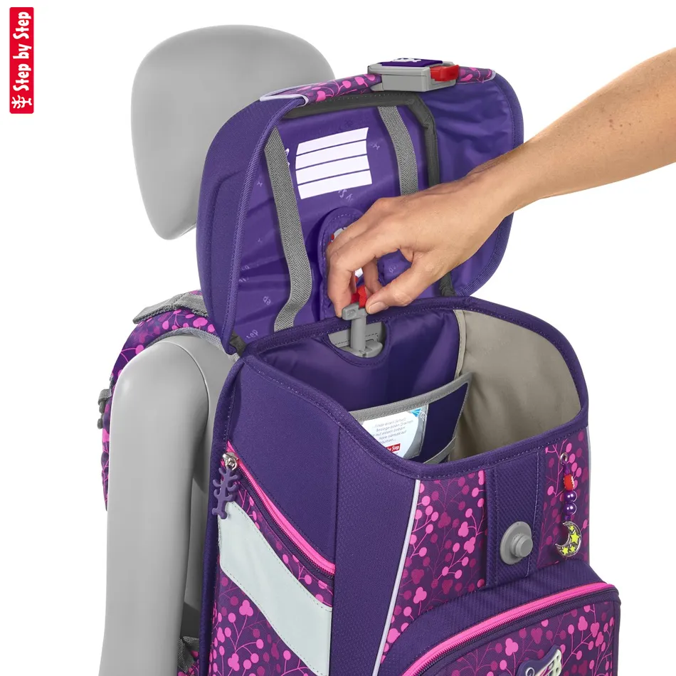 Školská taška Step by Step SPACE SHINE, Butterfly Night Ina - 5-dielny set, AGR certifikát