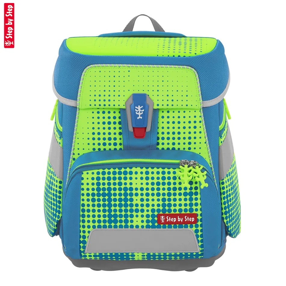 Školská taška Step by Step SPACE NEON, Race Car Chuck - 5-dielny set, AGR certifikát