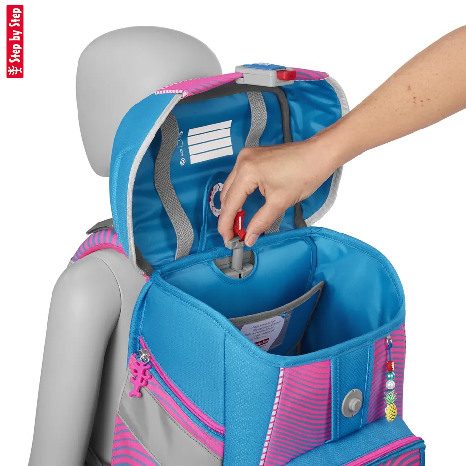 Školská taška Step by Step SPACE NEON, Kolibri Kaja - 5-dielny set, AGR certifikát