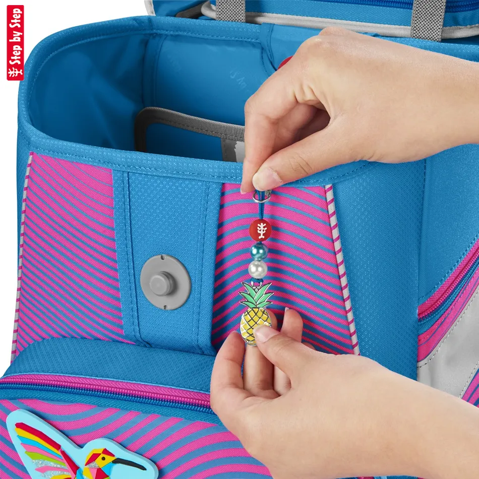 Školská taška Step by Step SPACE NEON, Kolibri Kaja - 5-dielny set, AGR certifikát
