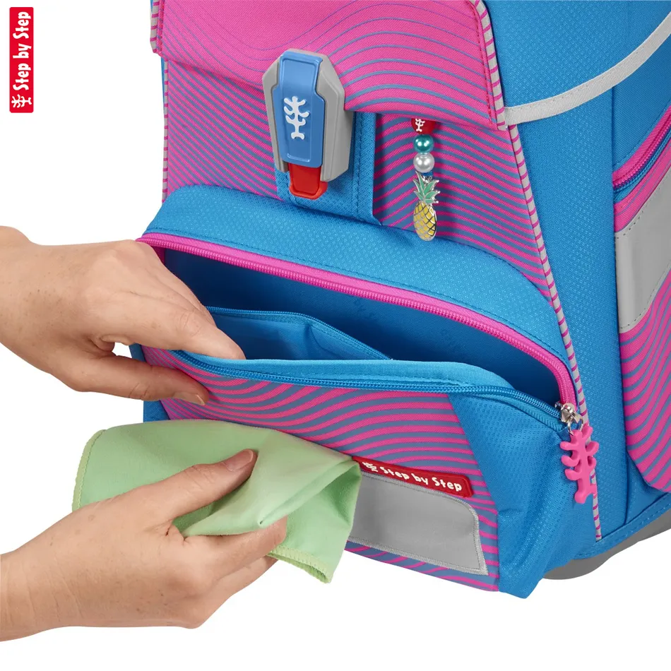 Školská taška Step by Step SPACE NEON, Kolibri Kaja - 5-dielny set, AGR certifikát