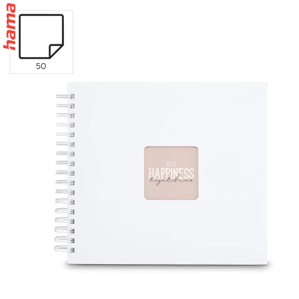 Fotoalbum špirálový FINE ART 28x24 cm, 100 foto, biela, biele listy