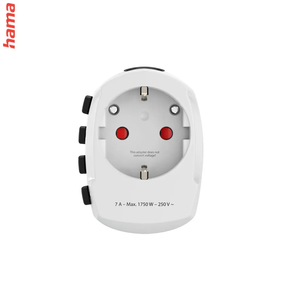 Hama cestovný zásuvkový adaptér World Travel Pro, 3-pól.