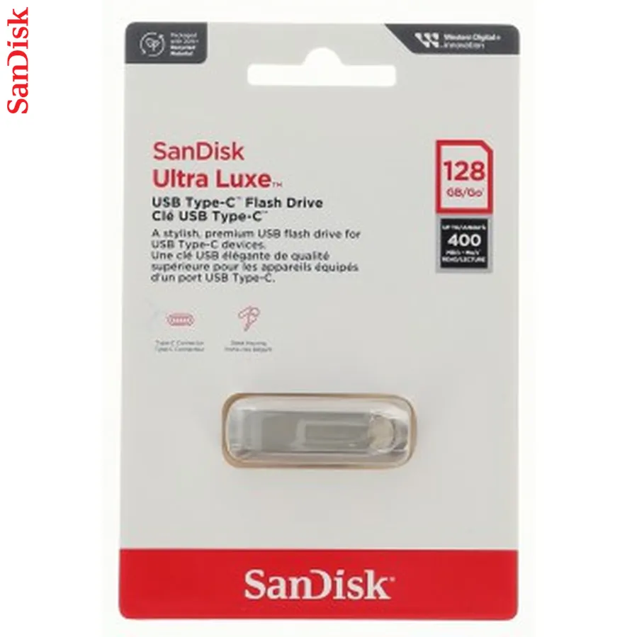 SanDisk Ultra Luxe USB Type-C 128 GB USB 3.2 Gen 1, metalický dizajn