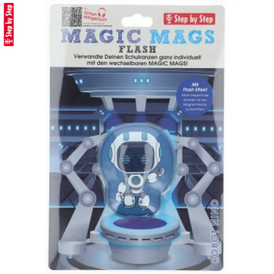 Blikajúci obrázok Magic Mags Flash Robot Nino, Step by Step GRADE, SPACE, CLOUD, 2IN1 a KID