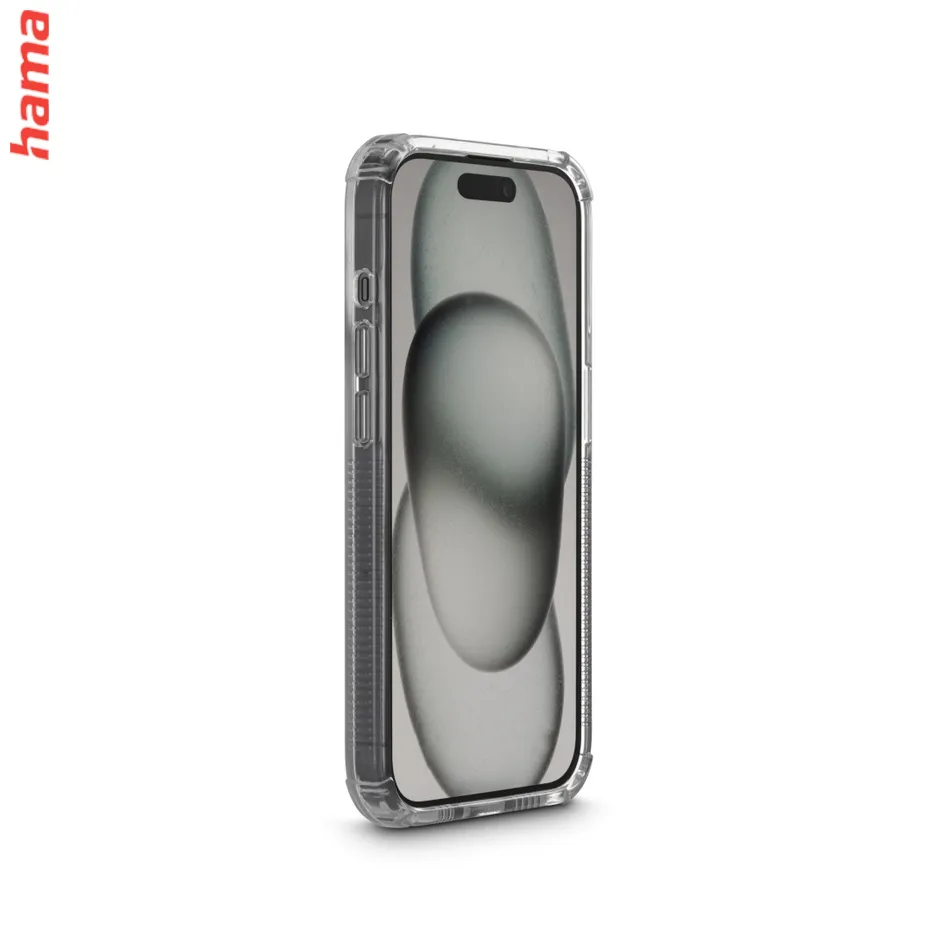 Hama Extreme Protect, kryt pre Apple iPhone 15, materiál D3O®, nezažltne, priehľadný  