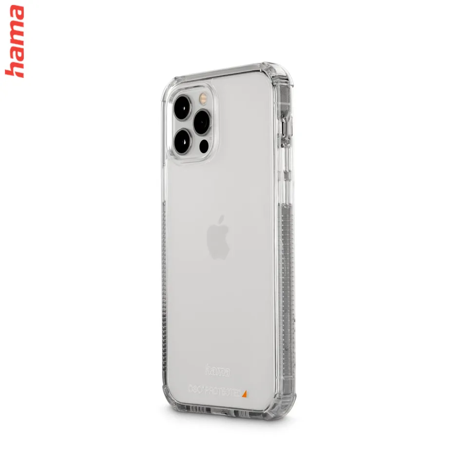 Hama Extreme Protect, kryt pre Apple iPhone 12/12 Pro, materiál D3O®, nezažltne, priehľadný  