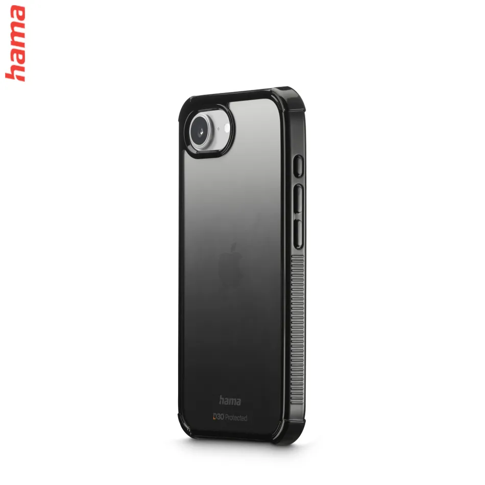 Hama Extreme Protect, kryt pre Apple iPhone 16e, materiál D3O®, priehľadný čierny  