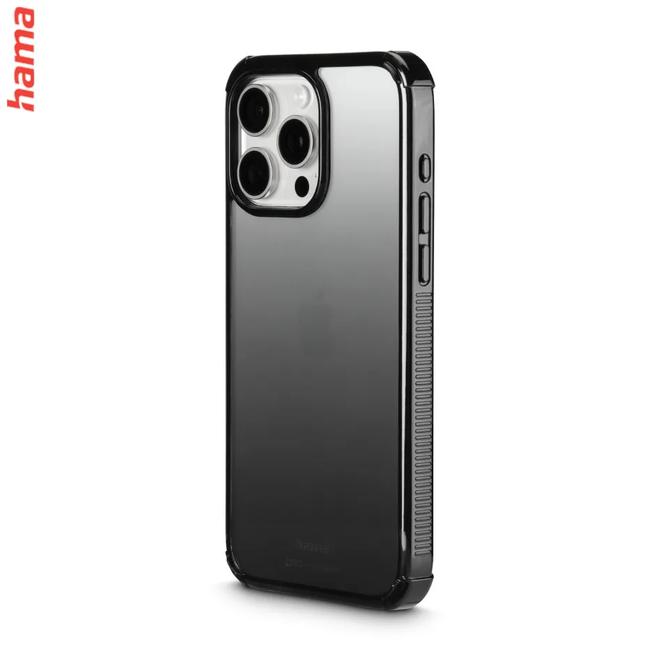 Hama Extreme Protect, kryt pre Apple iPhone 15 Pro Max, materiál D3O®, priehľadný čierny  