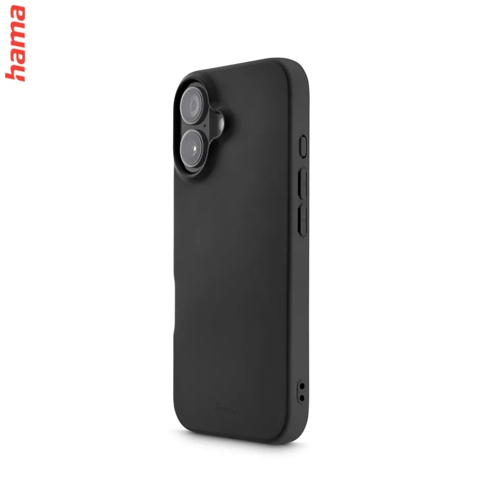 Hama Fantastic Feel, kryt pre Apple iPhone 16 Plus, hebký povrch, čierny  