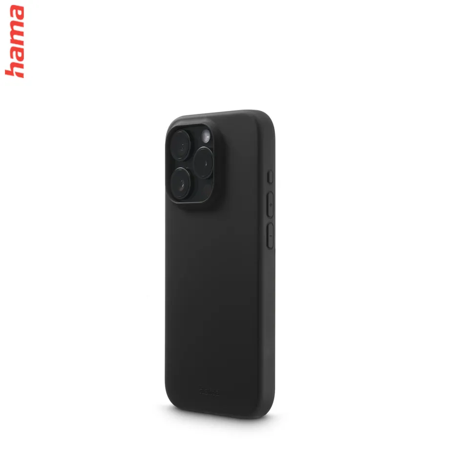 Hama Fantastic Feel, kryt pre Apple iPhone 16 Pro, hebký povrch, čierny  