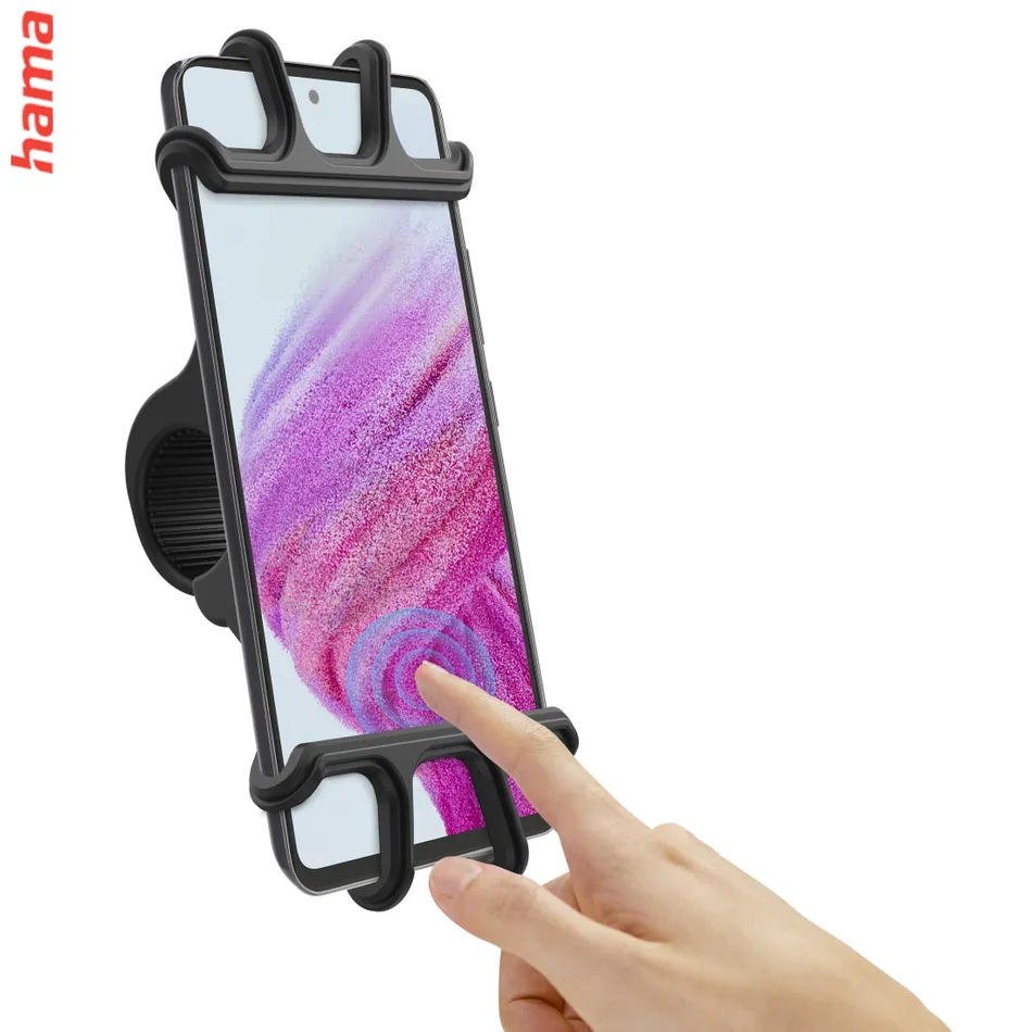 Hama Flexible, držiak mobilu na riadidlá bicykla, pre zariadenia so šírkou 6-8 cm a výškou 13-16 cm  