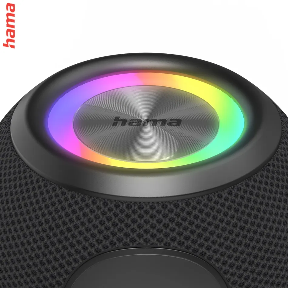 Hama Ball Bluetooth Reproduktor, 5 W, LED, AUX/USB/microSD, Čierny  