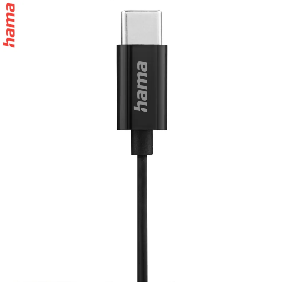 Hama USB-C slúchadlá s mikrofónom Season II, kôstky, čierne  