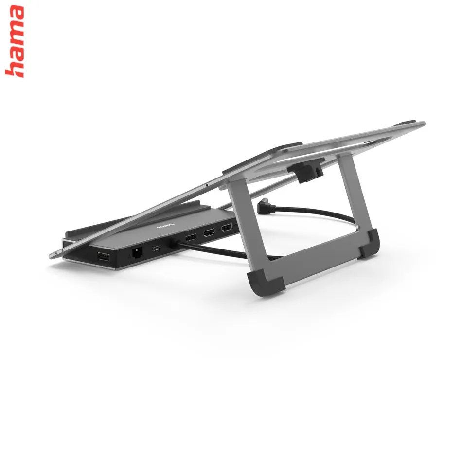Hama USB-C dokovacia stanica a stojan pre notebook Connect2Office Stand, 12 portov