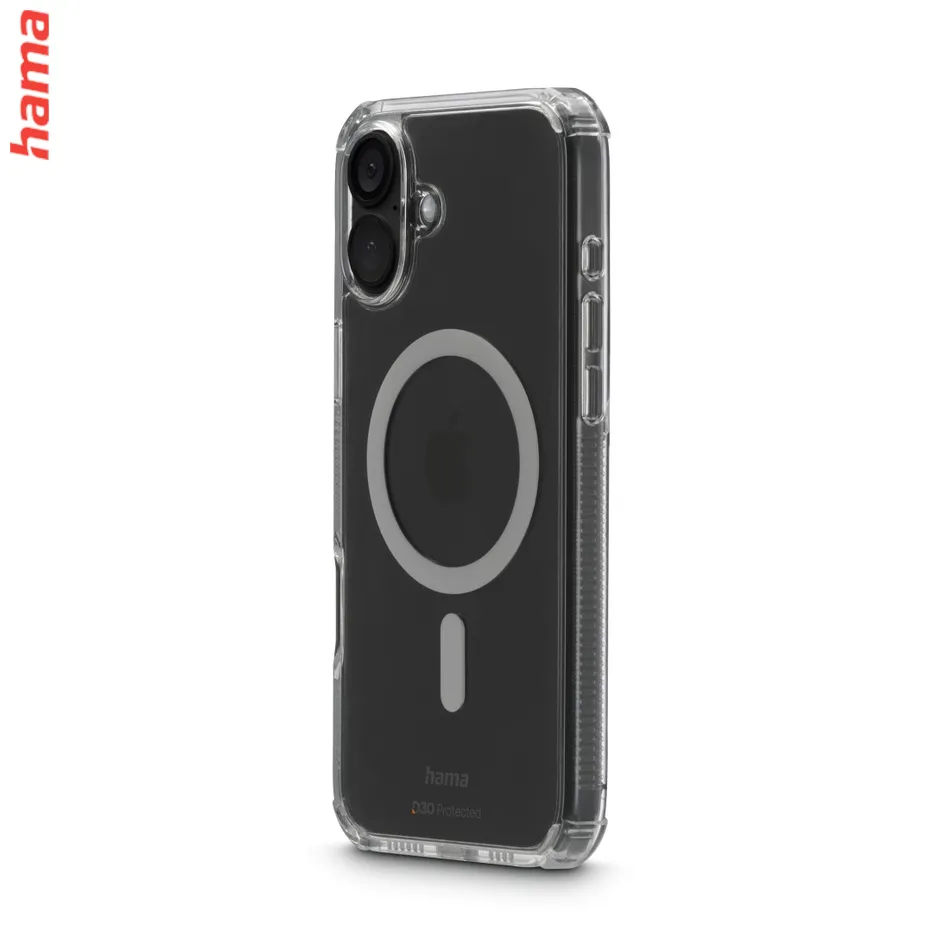 Hama Extreme Protect, kryt pre Apple iPhone 16 Plus, magnetický, D3O®, nezažltne, priehľadný