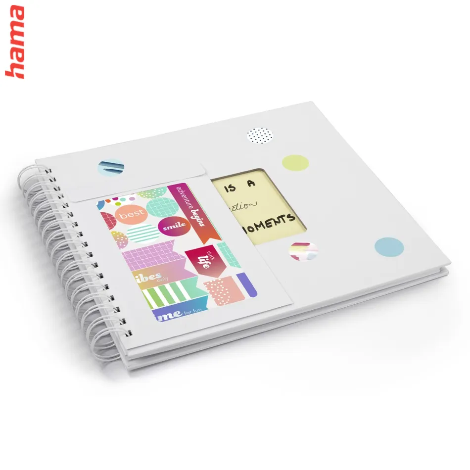 Hama kreatívny set - špirálový album + 3 hárky nálepiek (denník DIY)