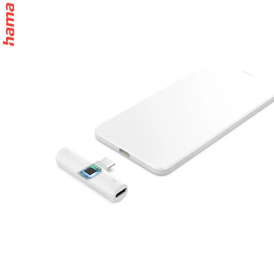 Hama audio adaptér USB-C na jack 3,5 mm, aktívny, USB-C napájanie