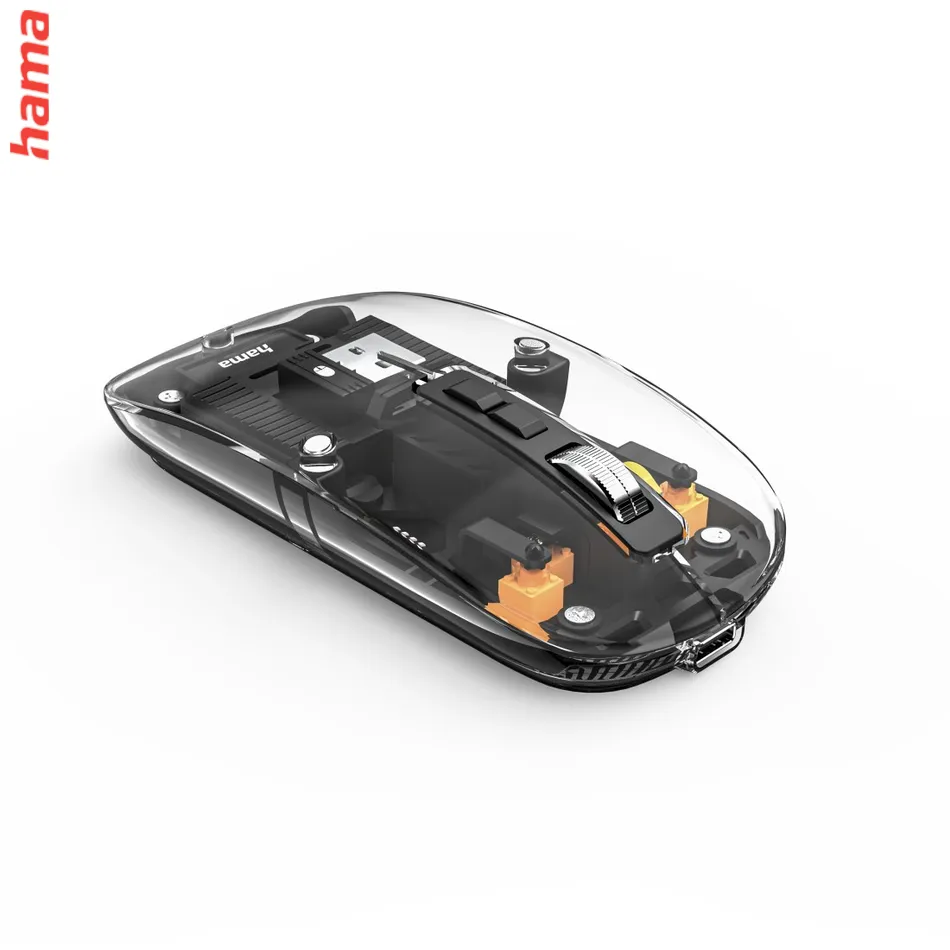 Hama bezdrôtová Mult Device myš WM-600, plochá, tichá, transparentná