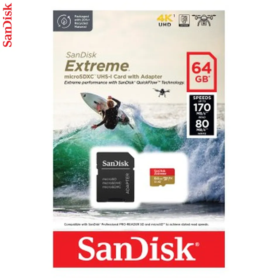 SanDisk microSDXC 64 GB prenosová rýchlosť 170 MB/s + Adapter