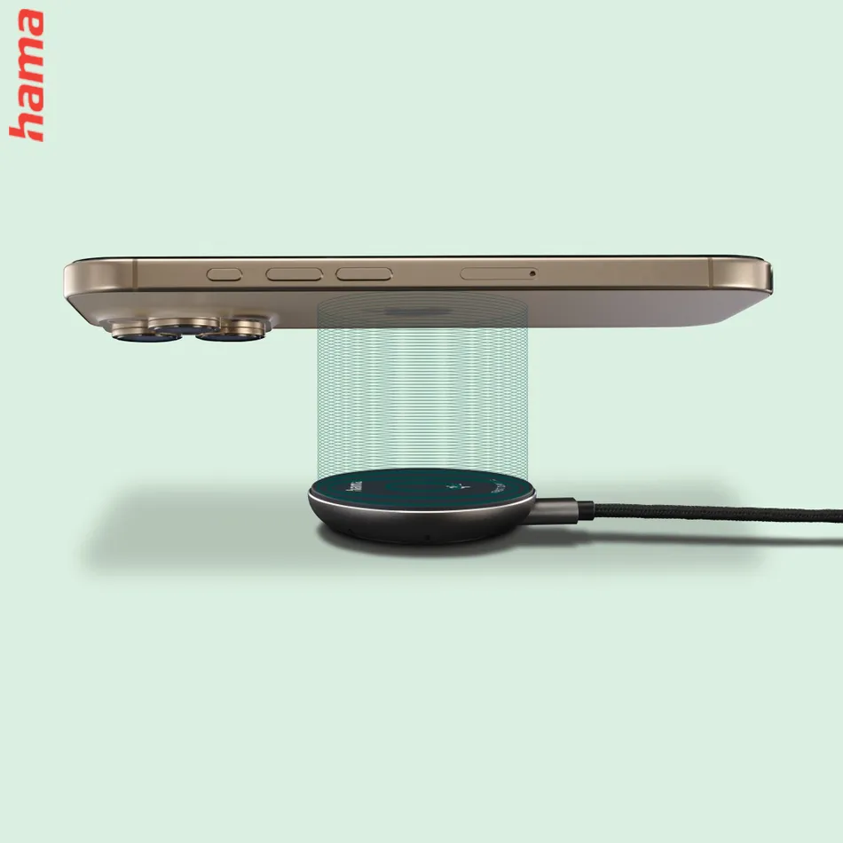 Hama bezdrôtová nabíjačka Qi 15 W, magnetická, samostatný kábel 1 m