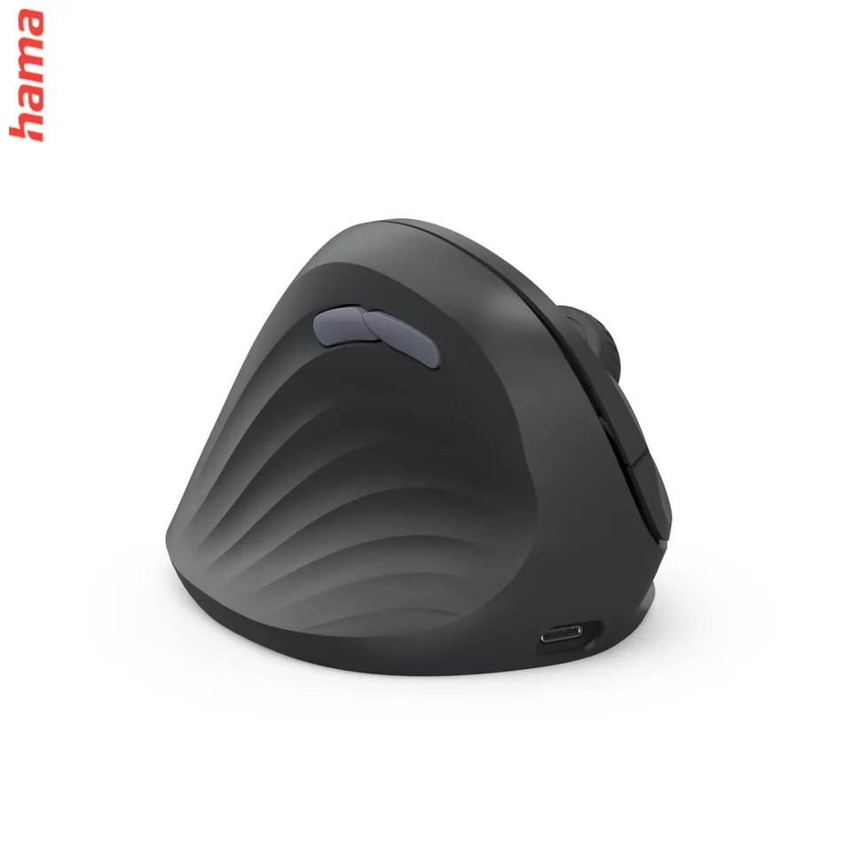 Hama vertikálna ergonomická bezdrôtová myš EWM-600L, pre ľavákov, nabíjacia, čierna